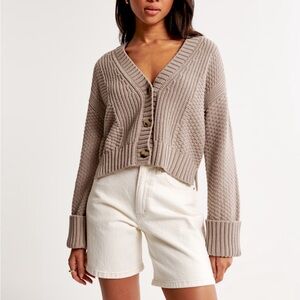 Abercrombie & Fitch Brown Cardigan Sweater